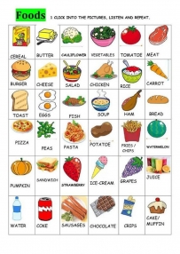 2406 Kinds of foods words