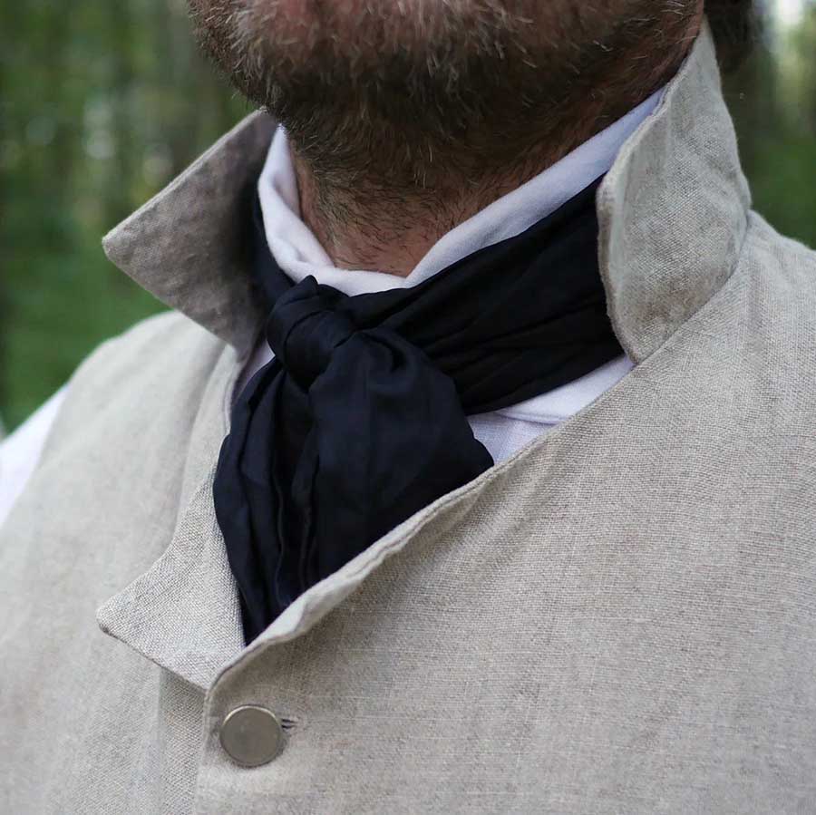 2407 Black Silk Cravat.jpg