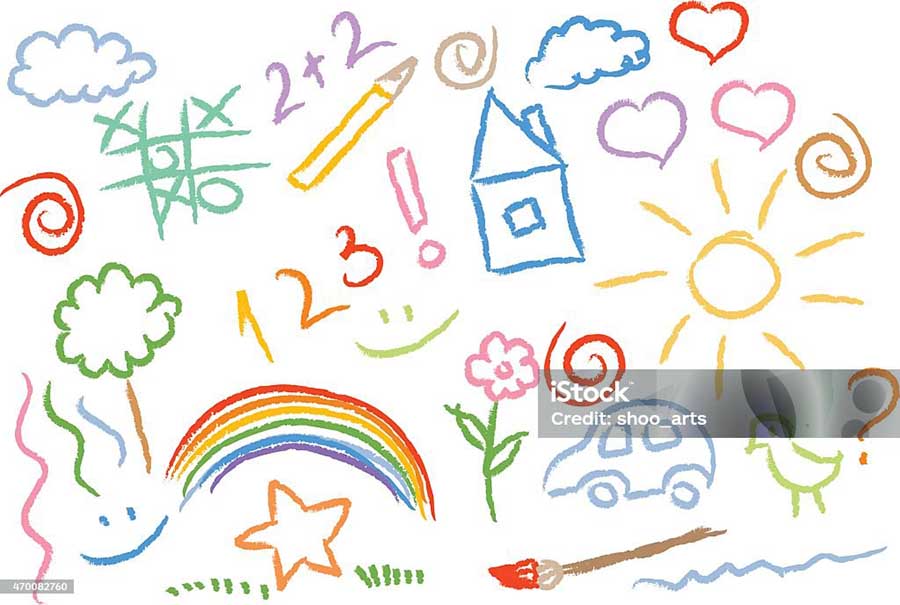 2407 Children drawing multicolored symbols vector.jpg