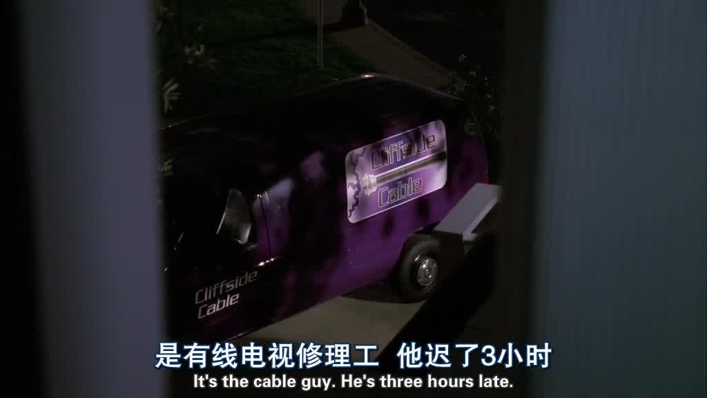 There's a purple van outside that says Cliffside Cable.jpg