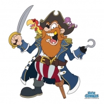 2407 Cartoon Pirate captain