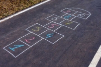 2407 Playing Hopscotch