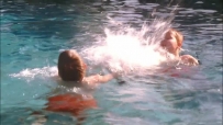 S01E01 The SCAVO kids are swimming in the pool, splashing, generally making lots of noise