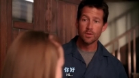 S01E01 The door opens, and MIKE looks out at JULIE, who smiles apologetically