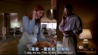 S01E05 One half stays with Bree in the kitchen, the other half shows Rex who's on the other end of the phone, in his motel room